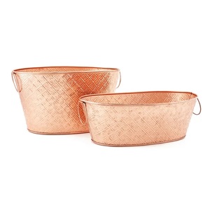 Juego de 3 macetas de metal para jardín y hogar, fiesta de boda de aspecto antiguo, centro de mesa al aire libre más vendido para decoración de guardería - Product Image 3