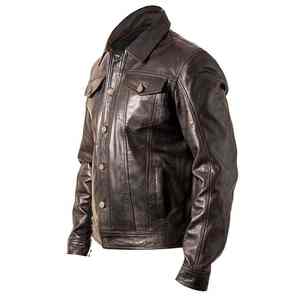 Venta al por mayor chaqueta de cuero diseño elegante a prueba de viento transpirable más demandado peso pesado cómodo cremallera hasta hombres chaqueta de cuero - Product Image 6