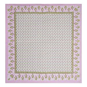 <b>Yellow</b> Border Pink Floral Cotton 3-Piece Bed Sheet Set Luxury Indian Traditional Animal Leaves Block Print King Size <b>Bedding</b> - Product Image 3