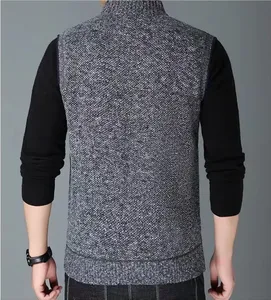 Fashionable Woolen Casual Winter <b>Vest</b> Resistant Warmer Sleeveless Padded Lightweight <b>Men's</b> Outerwear Jacket - Product Image 4