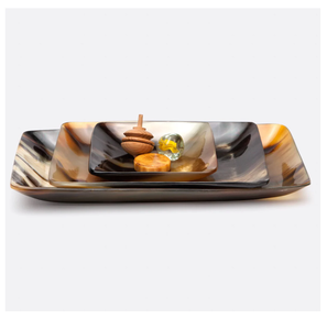 Bandeja de servicio de cuerno de búfalo sostenible de diseño clásico Bandeja de cuerno Premium para bandeja de cuerno de comida decorativa - Product Image 1
