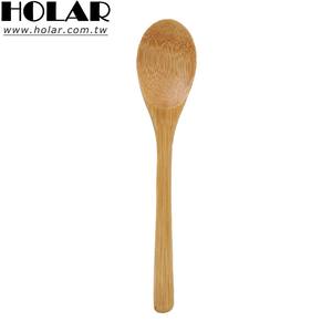 [Holar] grande cuillère ronde en bambou de service de salade réutilisable écologique de qualité supérieure de Taiwan - Product Image 1