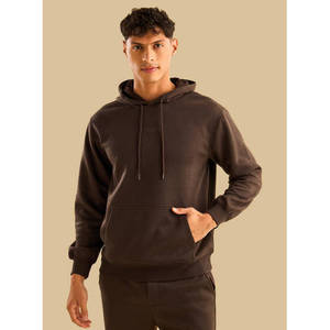 <b>Quilted</b> Fleece Hooded <b>Sweatshirt</b> Unisex Lightweight Eco Friendly Hip Hop Streetwear Custom Logo 100% Cotton Anti-Pilling Pocket - Product Image 1