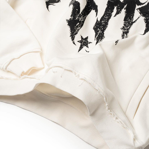 Vente en gros poids lourd en détresse 480 500gsm français éponge Double couche pull recadrée soleil délavé à capuche pour hommes - Product Image 3