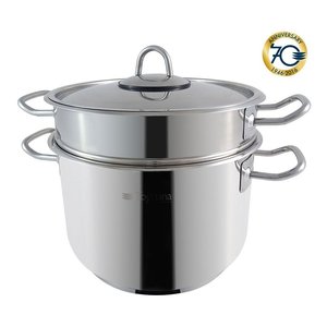 VANITOSA Tognana หม้อต้มพาสต้าสแตนเลสขนาด 22 ซม. โครเมียมขัดเงา 'สปาเก็ตตี้' เครื่องนึ่ง V5758Y2INSL - Product Image 2