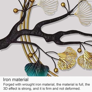 แจกันโลหะแขวนผนังศิลปะใบแปะก๊วยแบบปรับแต่งได้สำหรับตกแต่งห้องนอนและห้องนั่งเล่น - Product Image 6