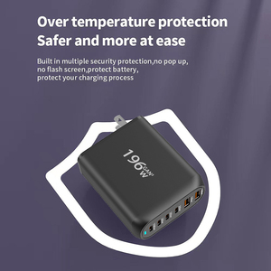 Cargador Rápido Multi-Puerto GaN de 196W con Pantalla, Cargador de Pared USB PD 4C2A para Teléfono y Portátil - Product Image 6