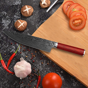 Vente en gros de commandes en gros personnalisées Service OEM ODM Couteau de chef en acier inoxydable à haute teneur en carbone avec manche en bois de Pakka rouge Utilisation en cuisine - Product Image 6