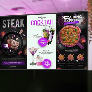 A1 A2 A3 A4 Boîte à lumière LED ultra-mince personnalisée, panneau de menu en verre, super lumineux, portable, pour affichage publicitaire de restaurant - Product Image 6