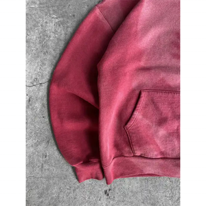 Unisex Custom Streetwear pullover Crew Neck Waterproof Hoodie French Terry <b>Flannel</b> Oversized Faded Heavyweight Acid <b>Wash</b> Winter - Product Image 5