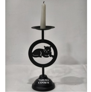 Candelabro de Hierro Negro Hecho a Mano 2026 con Superficie Lisa y Diseño Láser para un Encanto Rústico Acogedor en Interiores Cálidos e Invitadores - Product Image 2