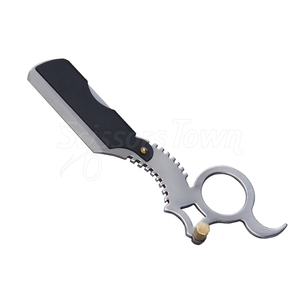 Maquinilla de afeitar recta para uso en salón con cuchilla de acero inoxidable y opciones de diseño de mango personalizado - Product Image 1