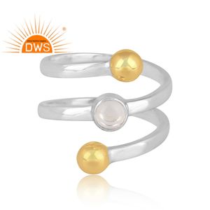 Meilleure vente bague en argent sterling fin cristal naturel quartz pierres précieuses fabricant de bijoux - Product Image 2