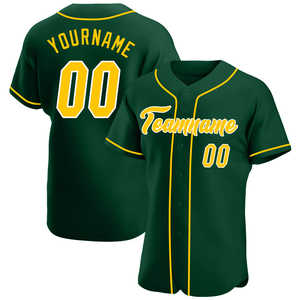 Vente chaude vert or blanc authentique adultes et jeunes maillot de Baseball respirant séchage rapide édition limitée maillot de Baseball - Product Image 1
