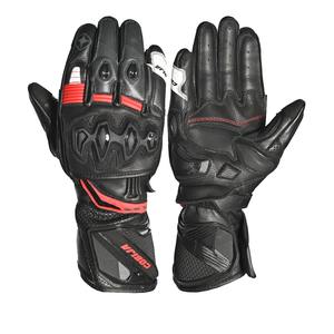 Gants de moto courts pour homme/femme, en cuir respirant, pour la course à moto - Product Image 1