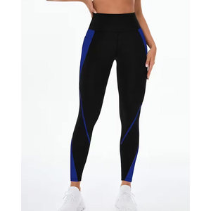 Usine professionnelle taille haute sans couture taille élastique impression Leggings de Yoga extensible dans les quatre sens Spandex/Nylon femmes en gros - Product Image 1