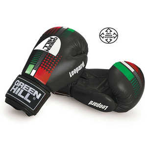 Guantes de Boxeo de Cuero con Estampado de Leopardo Personalizados Green Hill para Niños, Guantes de Entrenamiento con Cordones en Tallas 8oz 10oz 12oz 14oz 16oz - Product Image 6