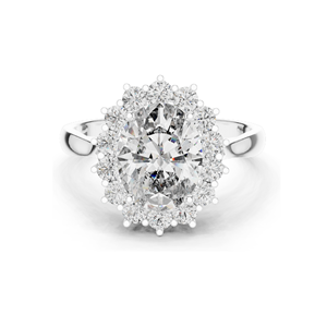 Bague halo en diamant de laboratoire 0,56 CT pour femme, clarté VVS-VS EF, or 18 carats, 14 carats, 10 carats et argent 925, or rose, or jaune, or blanc - Product Image 2