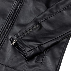 Chaqueta de cuero impermeable de moda de alta calidad para hombre, ropa de invierno con logotipo personalizado con colocación de logotipo frontal de tela de lona - Product Image 5