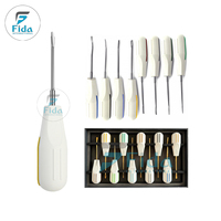 FIDA International – Élévateurs radiculaires manuels en acier inoxydable de qualité allemande, 10 pièces, réutilisables, pour luxations dentaires, certifiés CE