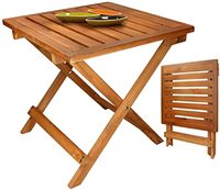 Kleiner Vietnamesischer Akazienholz-Klapptisch im Landhausstil für Draußen, Faltbarer Kaffeetisch aus Massivholz, Hochwertig und Langlebig