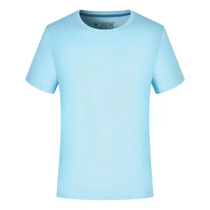 Oem/odm เสื้อยืดผู้ชายกันหดขนาดใหญ่พิเศษแห้งเร็วคอกลมสีพื้นออกแบบโลโก้ดิจิตอลแขนสั้นเสื้อยืดคอกลม - Product Image 3