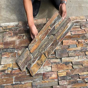 Panneaux de revêtement en pierre d'<span class=keywords><strong>ardoise</strong></span> multicolores modernes et fendus, antiacides, <span class=keywords><strong>pour</strong></span> la décoration de villa. - Product Image 4