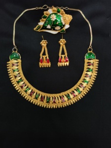 ชุดเครื่องประดับต่างหูสร้อยคอพร้อมทอง22K ชุดเครื่องประดับสไตล์หรูหรา - Product Image 3