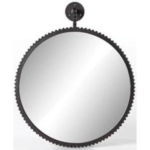 Elegante Marco de espejo de pared de Metal redondo negro moderno latón europeo espejo de baño ESPEJOS de acentos de pared a granel hecho a mano - Product Image 6