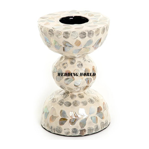 Soporte de incienso de pie de madera de nácar forma redonda decorativa Bakhoor superventas decorativo de madera Mubkhar - Product Image 5