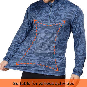 Veste à fermeture éclair sur le côté pour homme, manches longues, performance, veste à fermeture éclair sur le côté pour homme, sublimée, pour la course à pied et l'entraînement - Product Image 6