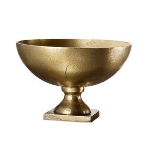 Cuenco de pedestal de latón antiguo, centro de mesa de boda Vintage y florero para mesa de comedor, decoración de entrada, 10 "de diámetro - Product Image 6