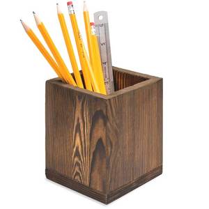 School <b>Stationary</b> <b>Holder</b> Art Accessories Use Pencil and Brush Holding Stand Unique Design Mango Wood Pen <b>Holder</b> Hot Sale - Product Image 2