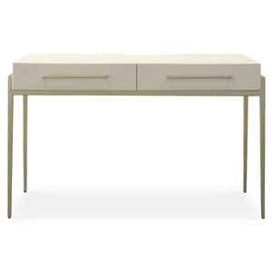 Modern Sculpted Iron Cutout Side <b>Table</b> with Marble Top - Product Image 1