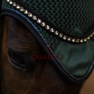 Bonnet de mouche de cheval respirant lavable crochet conception léger couvre-oreille confortable et durable fabriqué au Pakistan bonnet d'oreille - Product Image 3