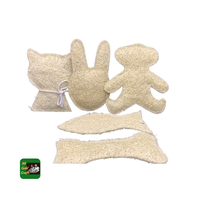 Luffa os jouets pour animaux de compagnie molaire dents nettoyage résistance à la morsure formation chien chat jouet pantoufle en forme de luffa jouets à mâcher prix pas cher