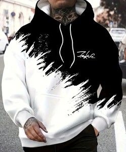Diseño personalizado French Terry 400 GSM Sudadera con capucha Logotipo de impresión personalizada peso pesado 100% algodón Sudadera con capucha para hombre - Product Image 1