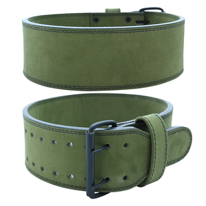 Ceinture de musculation respirante en cuir naturel à double boucle antidérapante en caoutchouc 2026 pour l'entraînement et la sécurité - Product Image 5