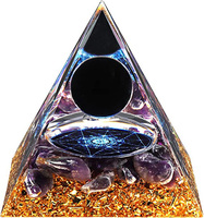 Pirámide de orgonita Piedra preciosa Bola de ojo de tigre Energía positiva Árbol DE LA VIDA Pirámide de orgonita de venta al por mayor directa de la India
