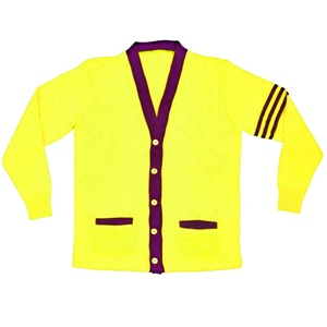 Pulls cardigan en tricot pour sororité universitaire grecque 2025, col en V, matière laine/acrylique, design patchwork, séchage rapide, respirant - Product Image 2