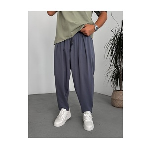 ชุดวอร์มกางเกงและหมวกเอวยางยืดสำหรับผู้ชายชุดแนวสตรีทเสื้อผ้ากีฬาผ้าคอตตอน100% ระบายอากาศได้ตามต้องการ - Product Image 1