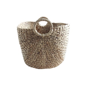 Ensemble de 3 magnifiques paniers de rangement carrés multifonctionnels naturels durables, boîtes de rangement en gros avec jacinthe d'eau - Product Image 1