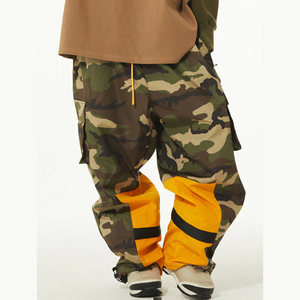 Camo Baggy Snow Pantalones Impermeable Transpirable Cintura Polaina Cordón Cargo Bolsillo Mujeres Ski Baggy Pant - Product Image 4