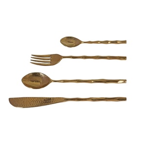 Prix de gros Set de couverts en laiton avec poignée de cuillère fourchette Outil de service Vaisselle Set de couverts - Product Image 6