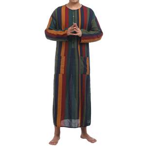 2025 nuevo diseño al por mayor de alta calidad de Oriente Medio cuello redondo túnica árabe Thobes Dubai musulmán hombres ropa - Product Image 1
