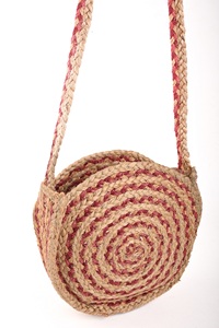 Sac messager en jute tressé pour femme, sac à bandoulière bohème, sac fourre-tout rond fait main écologique à ouverture supérieure pour l'été - Product Image 4