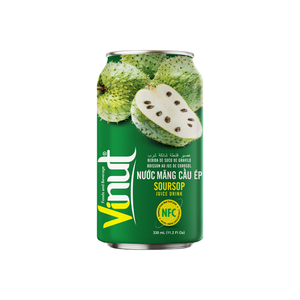 Bebida de jugo de Guanábana Real, lata de 330ml, venta al por mayor de Vietnam, jugo de frutas y verduras, bebida Natural, suministro de etiqueta privada - Product Image 1