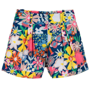Shorts para Niñas con Estampado Completo y Cintura con Botones, Material de Poliéster y Algodón, Hecho en BD - Product Image 1