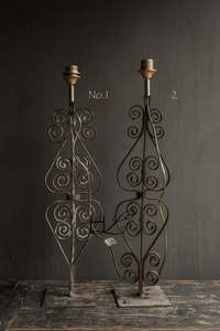 Turkish Vintage Iron Table Lamp Shade Handmade Old Iron Wood Art <b>Plant</b> Deco Electric for Office Bedside Decor India Wholesale - Product Image 2