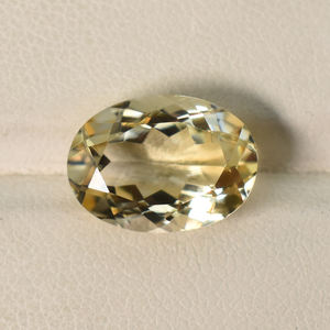 5.96 CT Natural light pale <b>Citrine</b> Loose Stone Oval Shape Faceted <b>Citrine</b> Gemstone 14X10X7 mm - Product Image 1